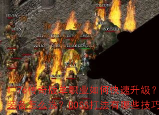 1.76传奇版单职业如何快速升级?职业装备怎么选?BOSS打法有哪些技巧? 1.76传奇版单职业如何快速升级?职业装备怎么选?BOSS打法有哪些技巧?