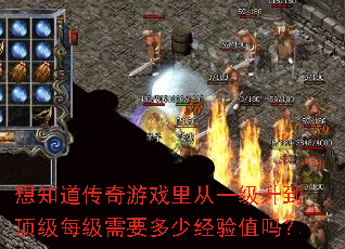 想知道传奇游戏里从一级升到顶级每级需要多少经验值吗? 想知道传奇游戏里从一级升到顶级每级需要多少经验值吗?