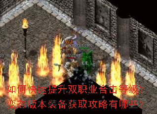 如何快速提升双职业合击等级?变态版本装备获取攻略有哪些? 如何快速提升双职业合击等级?变态版本装备获取攻略有哪些?
