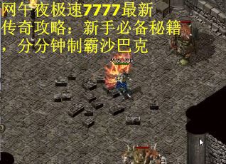 网午夜极速7777最新传奇攻略：新手必备秘籍，分分钟制霸沙巴克