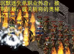 沉默迷失单职业传奇：披荆斩棘，破关斩将的奥秘之门