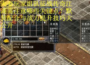 夫妻玩家组队征战传奇江湖需注意哪些关键点？默契配合与战力提升技巧大公开