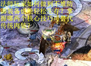 法师玩家如何做到不堆防御装备也能轻松生存？掌握哪两个核心技巧可替代传统肉装？