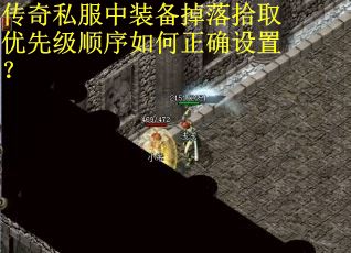 传奇私服中装备掉落拾取优先级顺序如何正确设置？